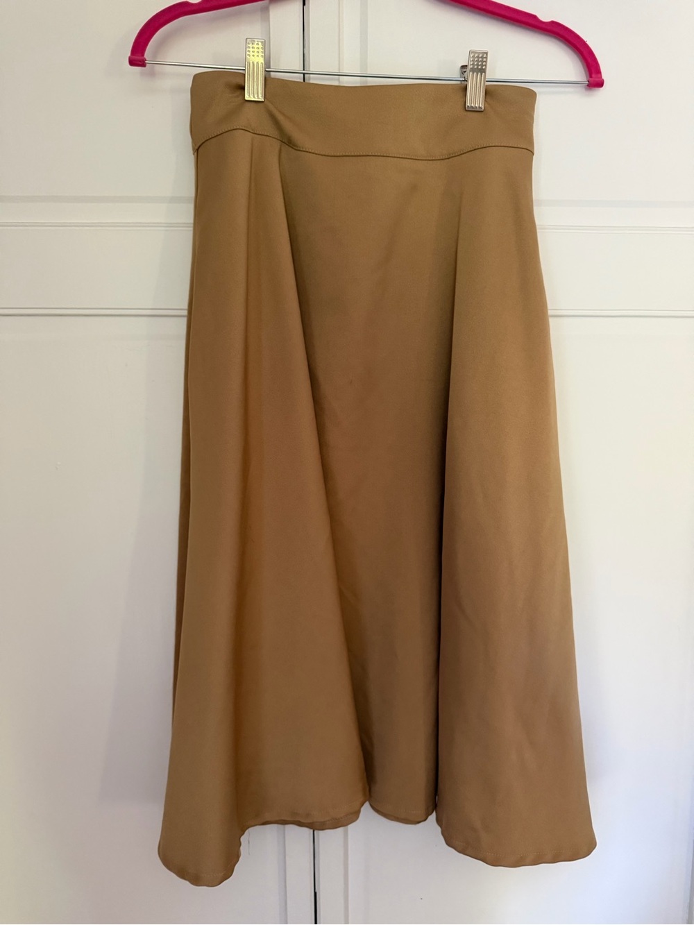 Unique Vintage A-Line Skirt in Tan